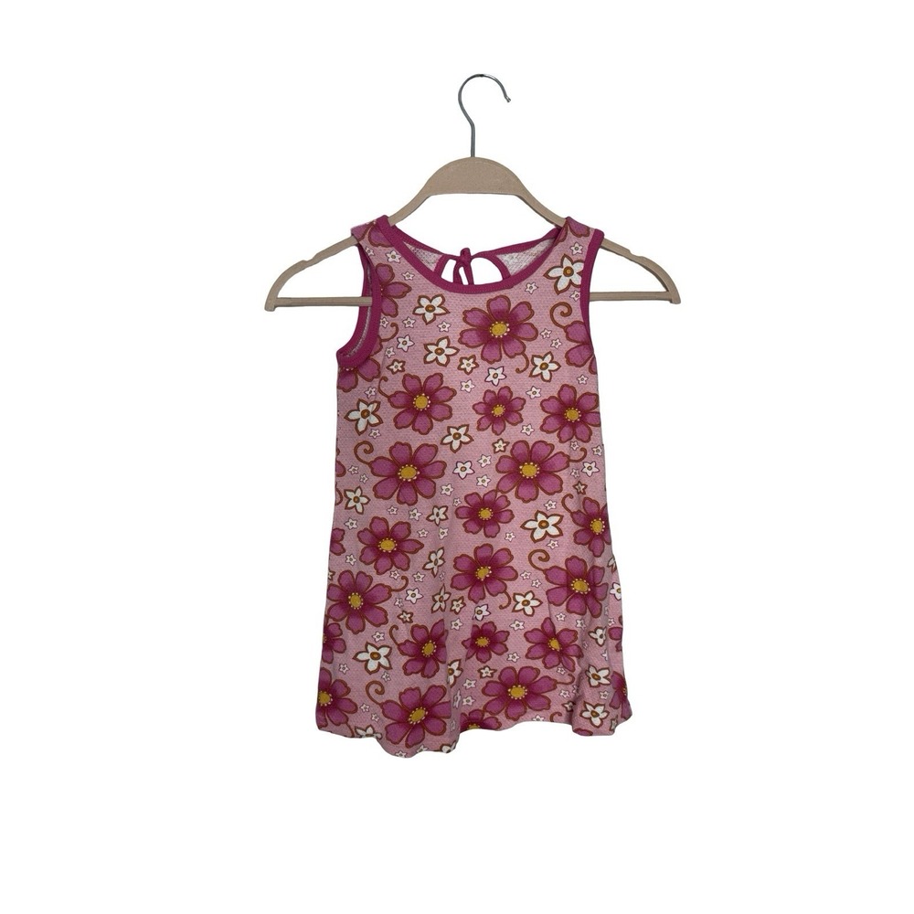 Vintage Zoey girls pink pop mod flower dress y2k size‎ 6 sleeveless summer